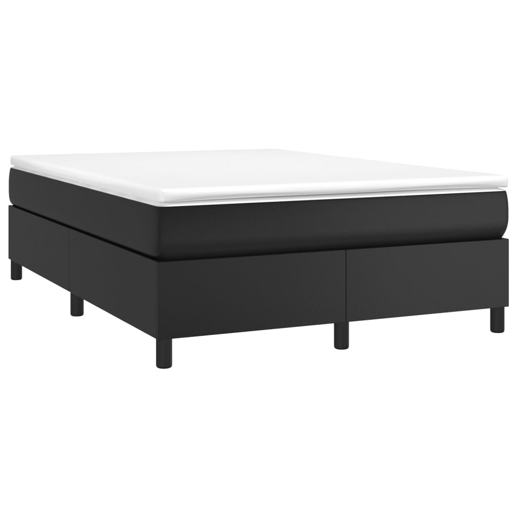 Boxspring met matras kunstleer zwart 140x200 cm is nu te koop bij PeponiXL, paradijselijk wonen!