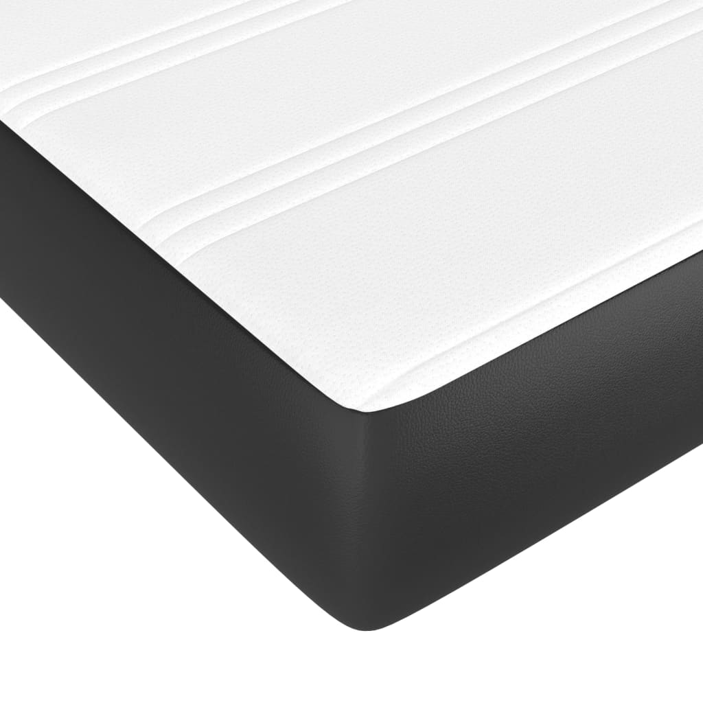 Boxspring met matras kunstleer zwart 140x200 cm is nu te koop bij PeponiXL, paradijselijk wonen!