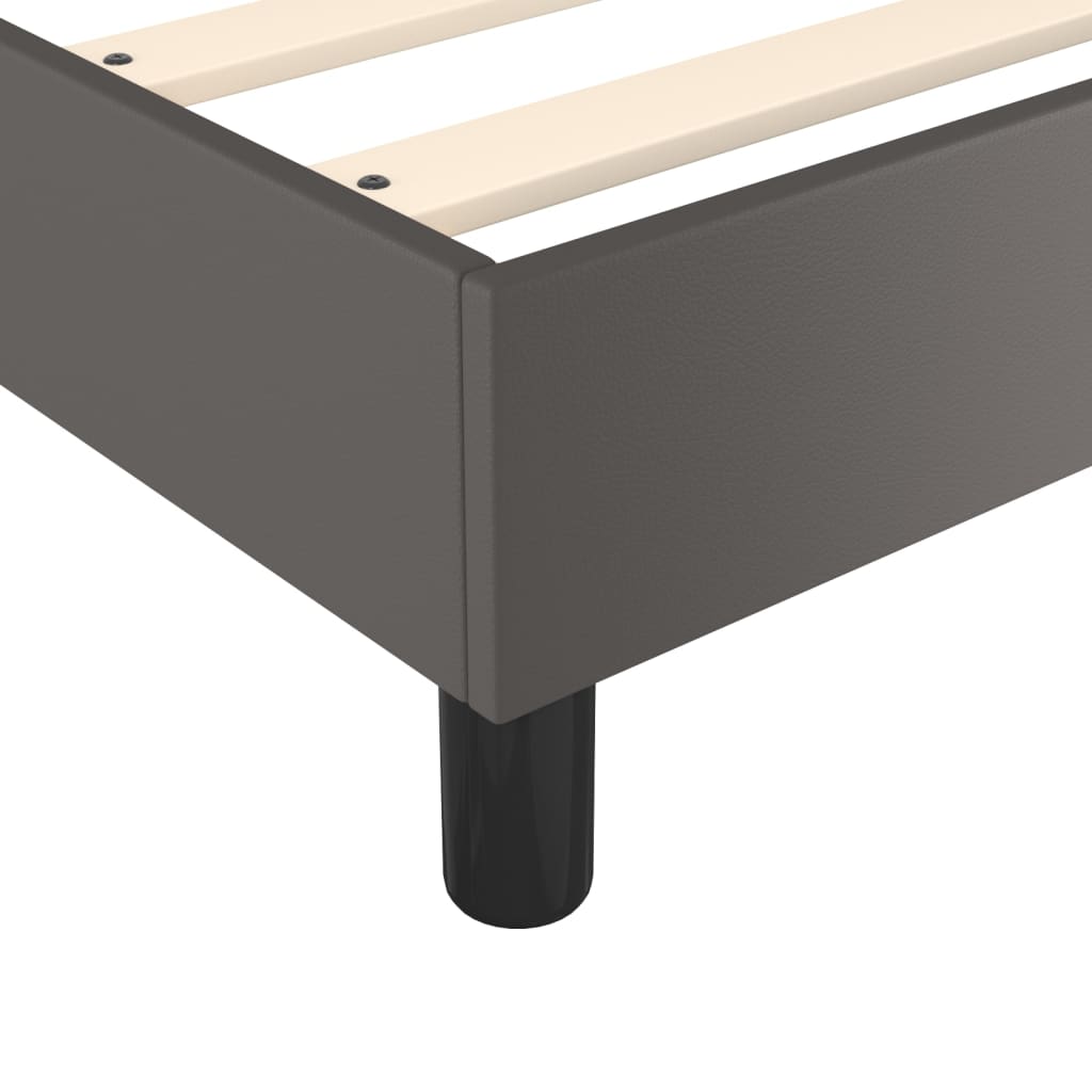 Boxspring met matras kunstleer grijs 160x200 cm is nu te koop bij PeponiXL, paradijselijk wonen!