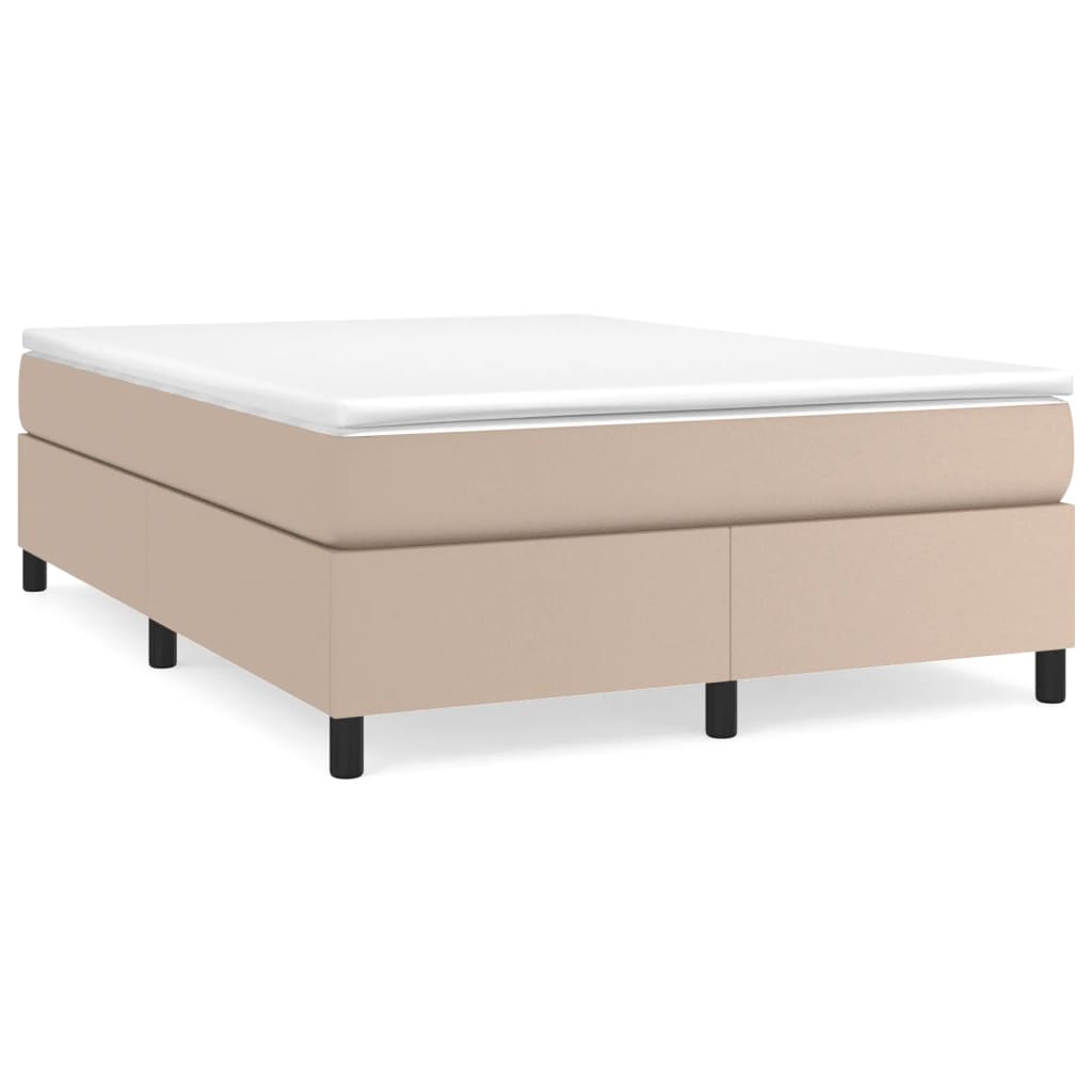 Boxspring met matras kunstleer cappuccinokleurig 160x200 cm is nu te koop bij PeponiXL, paradijselijk wonen!