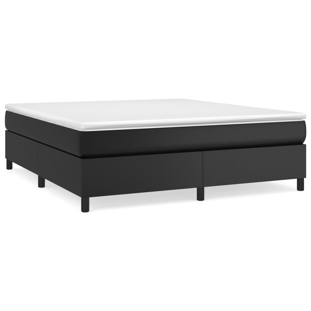 Boxspring met matras kunstleer zwart 180x200 cm is nu te koop bij PeponiXL, paradijselijk wonen!