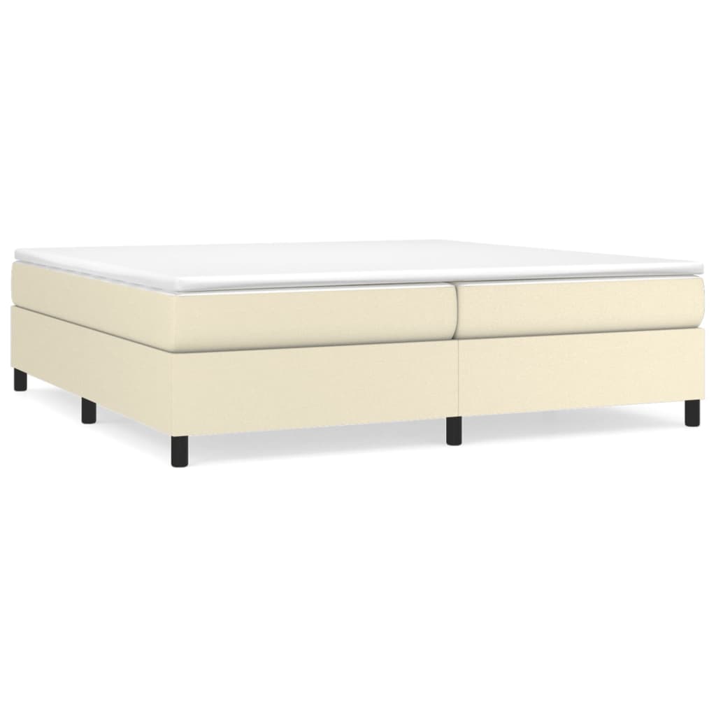 Boxspring met matras kunstleer crèmekleurig 200x200 cm is nu te koop bij PeponiXL, paradijselijk wonen!