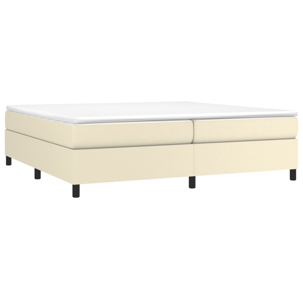 Boxspring met matras kunstleer crèmekleurig 200x200 cm is nu te koop bij PeponiXL, paradijselijk wonen!