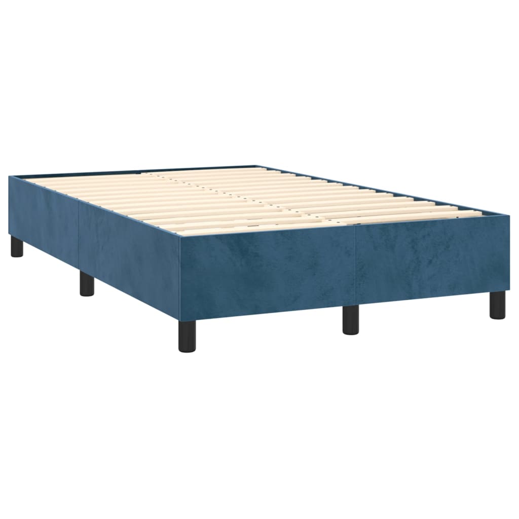 Boxspring met matras fluweel donkerblauw 120x200 cm is nu te koop bij PeponiXL, paradijselijk wonen!