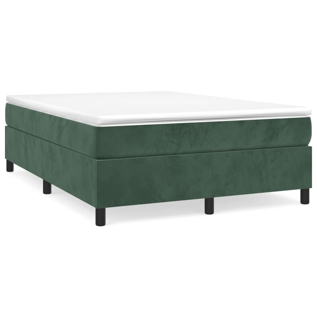 Boxspring met matras fluweel donkergroen 140x190 cm is nu te koop bij PeponiXL, paradijselijk wonen!