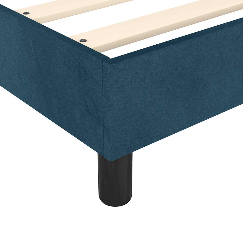 Boxspring met matras fluweel donkerblauw 140x190 cm is nu te koop bij PeponiXL, paradijselijk wonen!