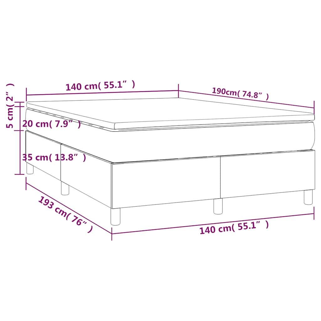 Boxspring met matras fluweel donkerblauw 140x190 cm is nu te koop bij PeponiXL, paradijselijk wonen!