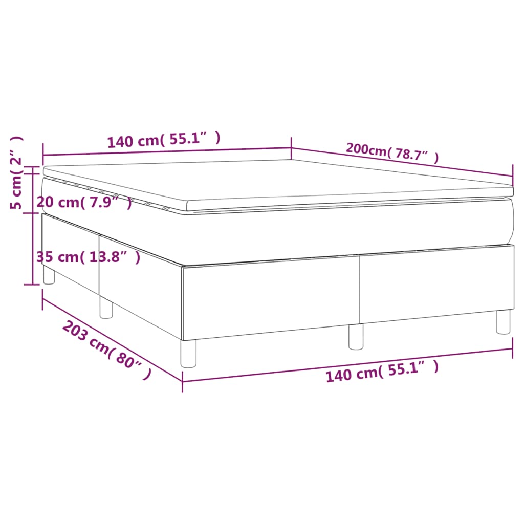 Boxspring met matras fluweel donkerblauw 140x200 cm is nu te koop bij PeponiXL, paradijselijk wonen!