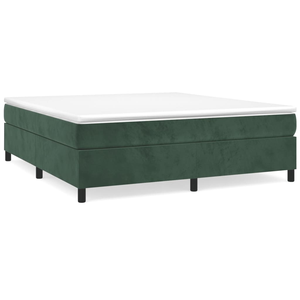 Boxspring met matras fluweel donkergroen 160x200 cm is nu te koop bij PeponiXL, paradijselijk wonen!