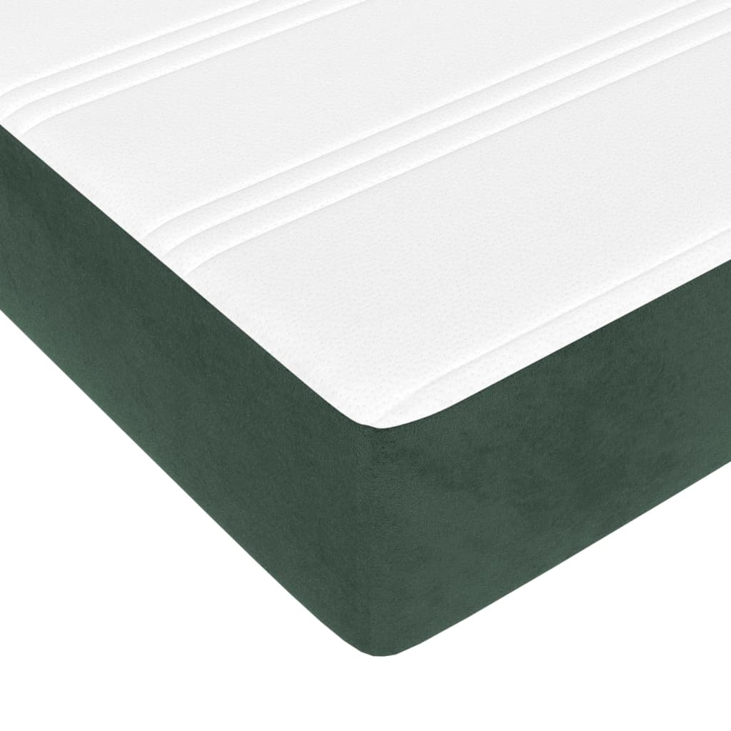 Boxspring met matras fluweel donkergroen 160x200 cm is nu te koop bij PeponiXL, paradijselijk wonen!