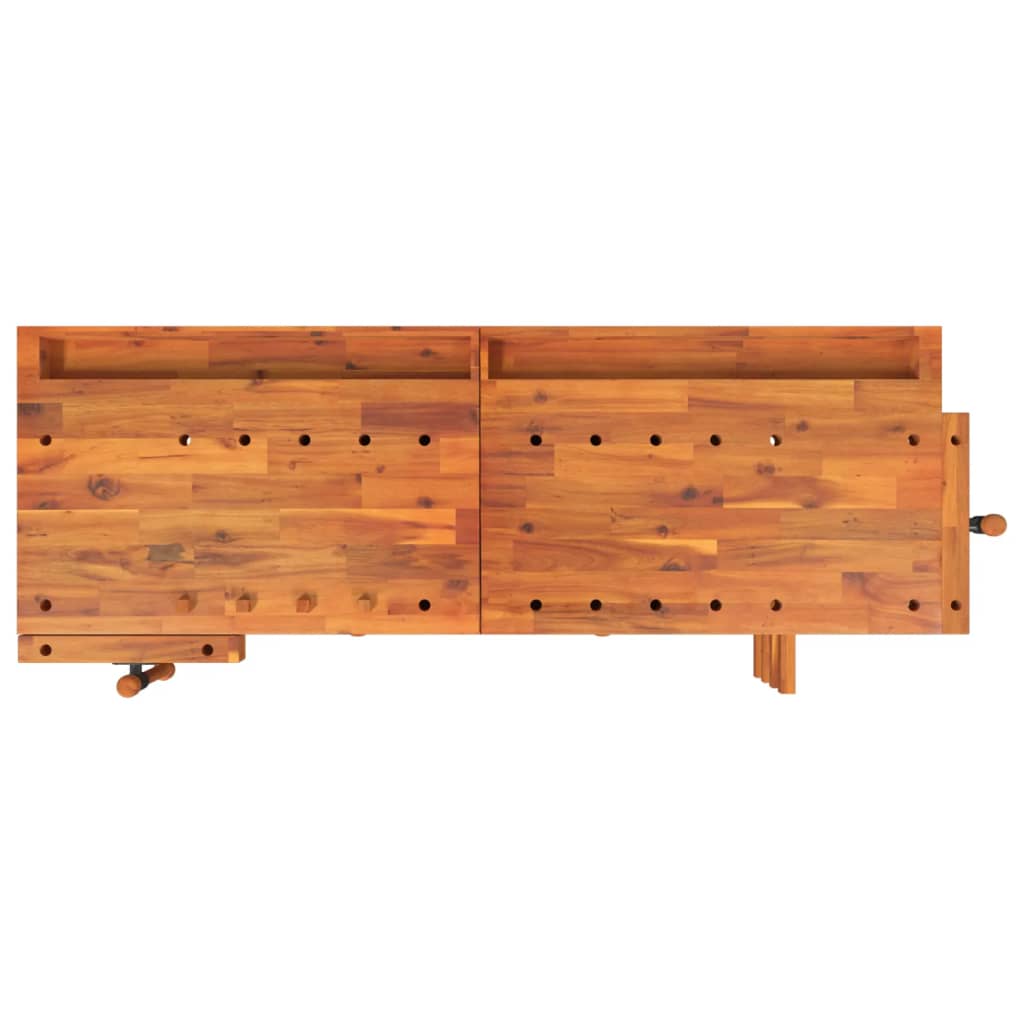 Werkbank met lades en bankschroeven 162x62x83 cm acaciahout is nu te koop bij PeponiXL, paradijselijk wonen!