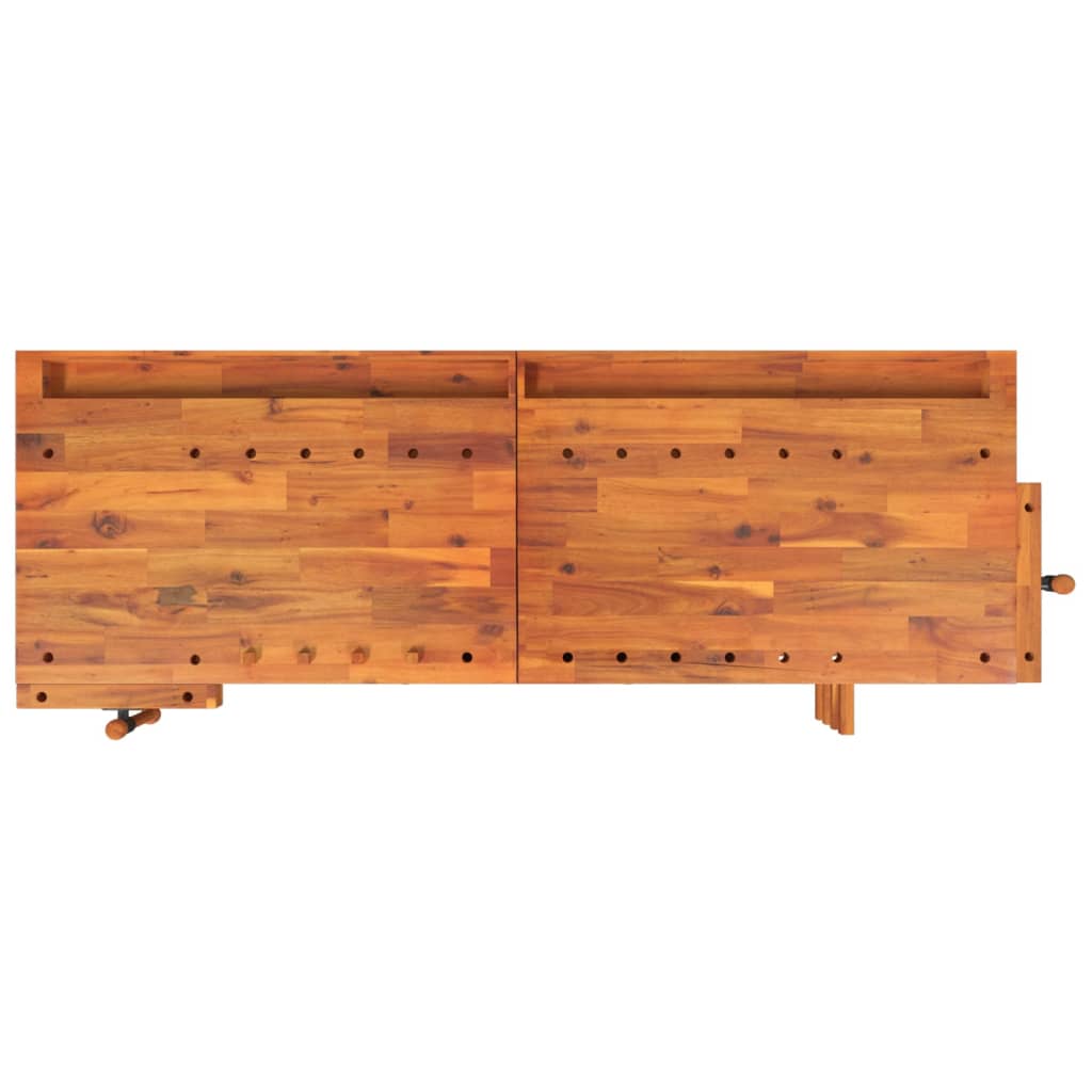 Werkbank met lades en bankschroeven 192x62x83 cm acaciahout is nu te koop bij PeponiXL, paradijselijk wonen!