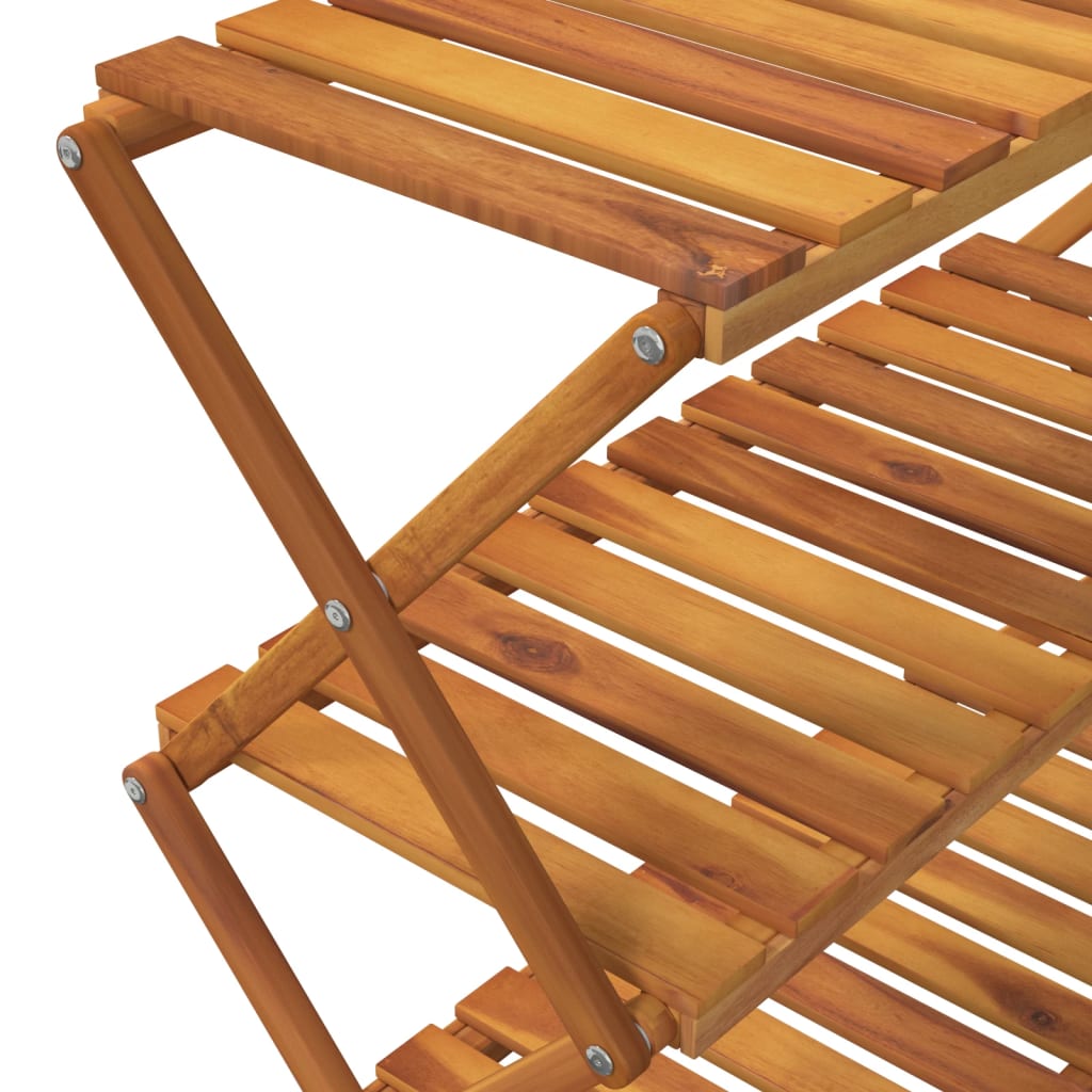 Schappenkast inklapbaar 3-laags 70x31x63 cm acaciahout bruin is nu te koop bij PeponiXL, paradijselijk wonen!