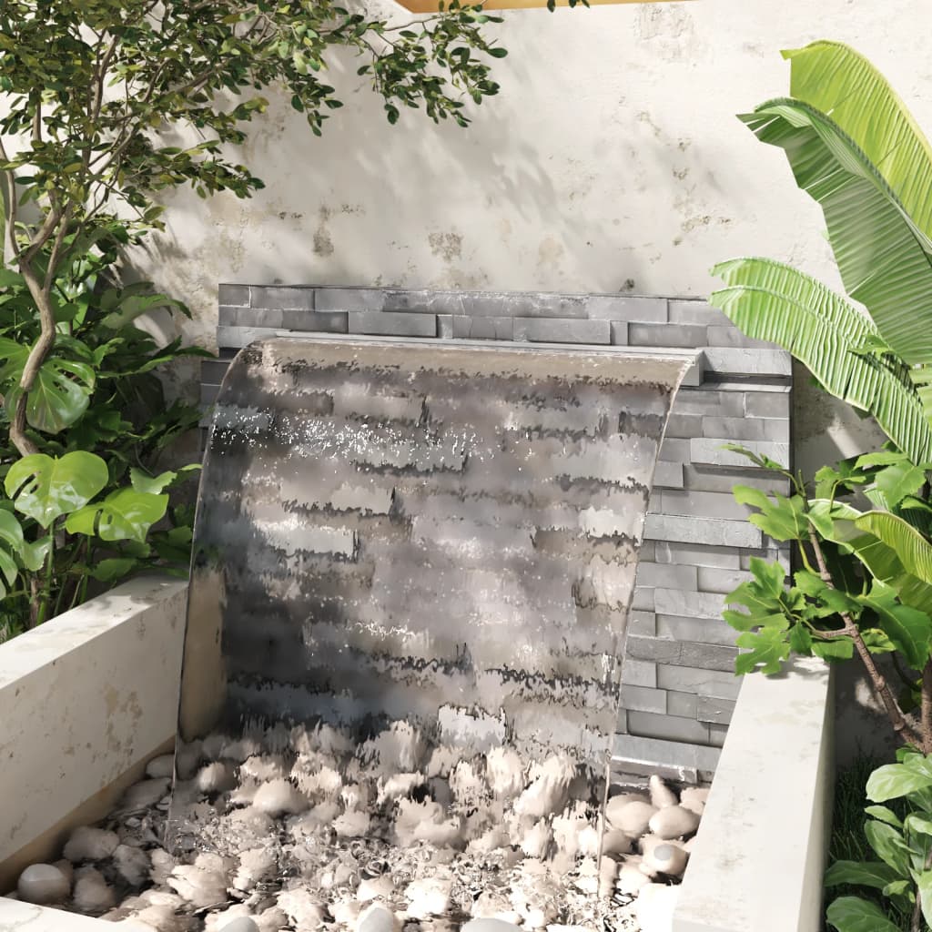 Zwembadwaterval rechthoekig 110 cm roestvrij staal is nu te koop bij PeponiXL, paradijselijk wonen!