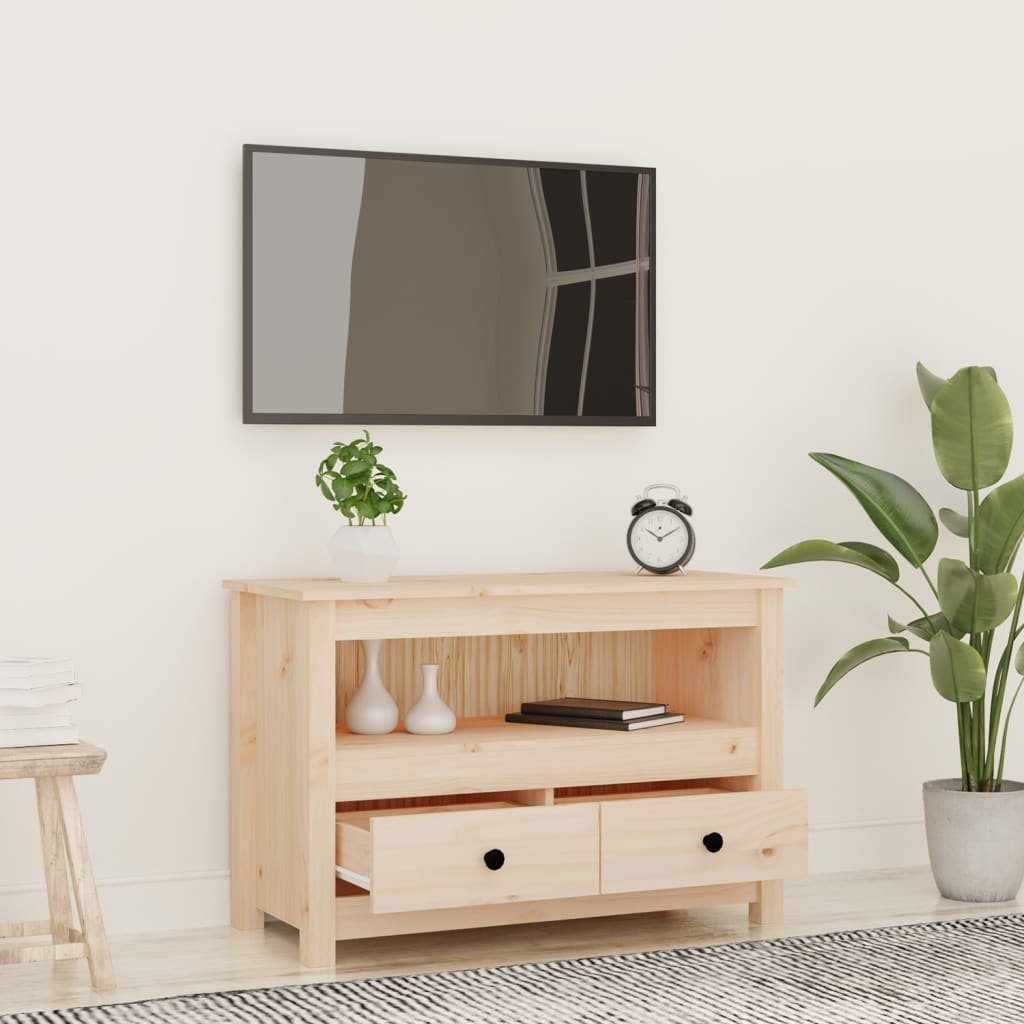 Tv-meubel 79x35x52 cm massief grenenhout is nu te koop bij PeponiXL, paradijselijk wonen!
