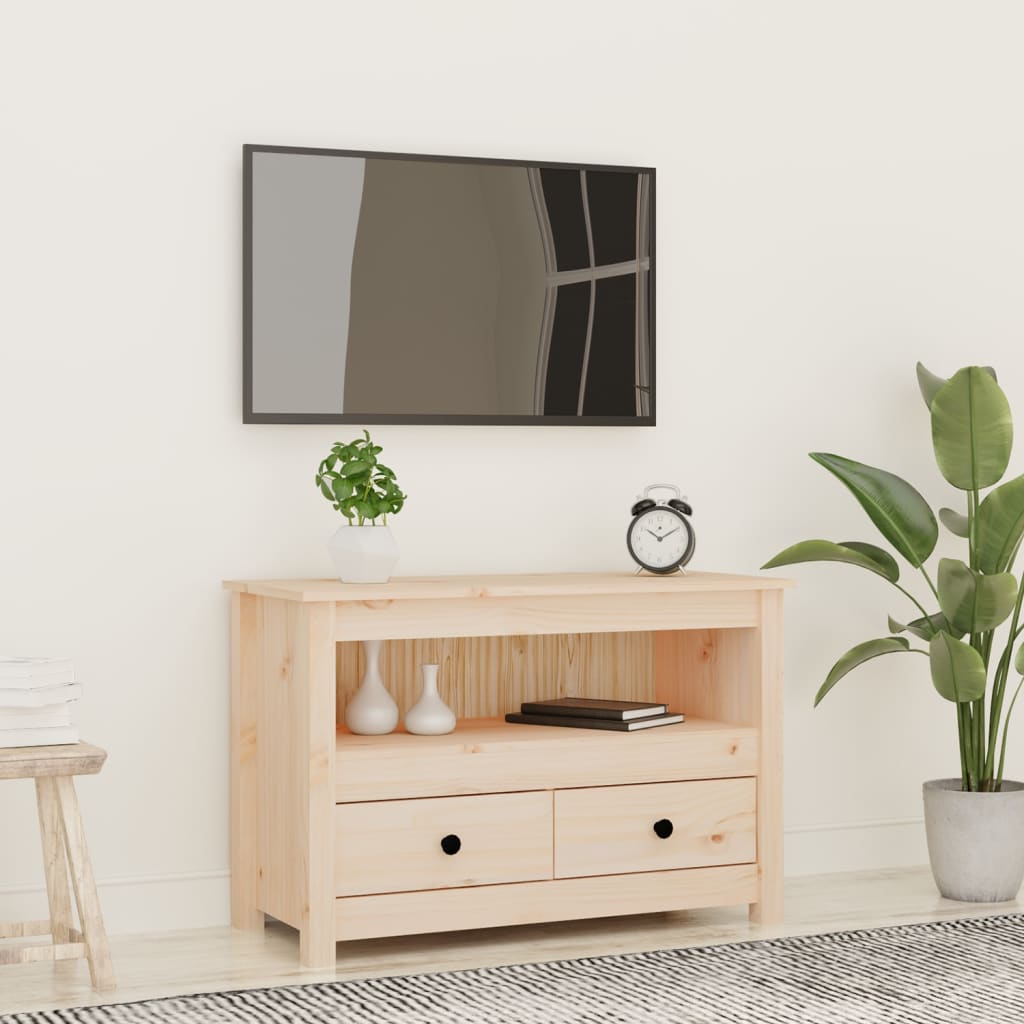 Tv-meubel 79x35x52 cm massief grenenhout is nu te koop bij PeponiXL, paradijselijk wonen!