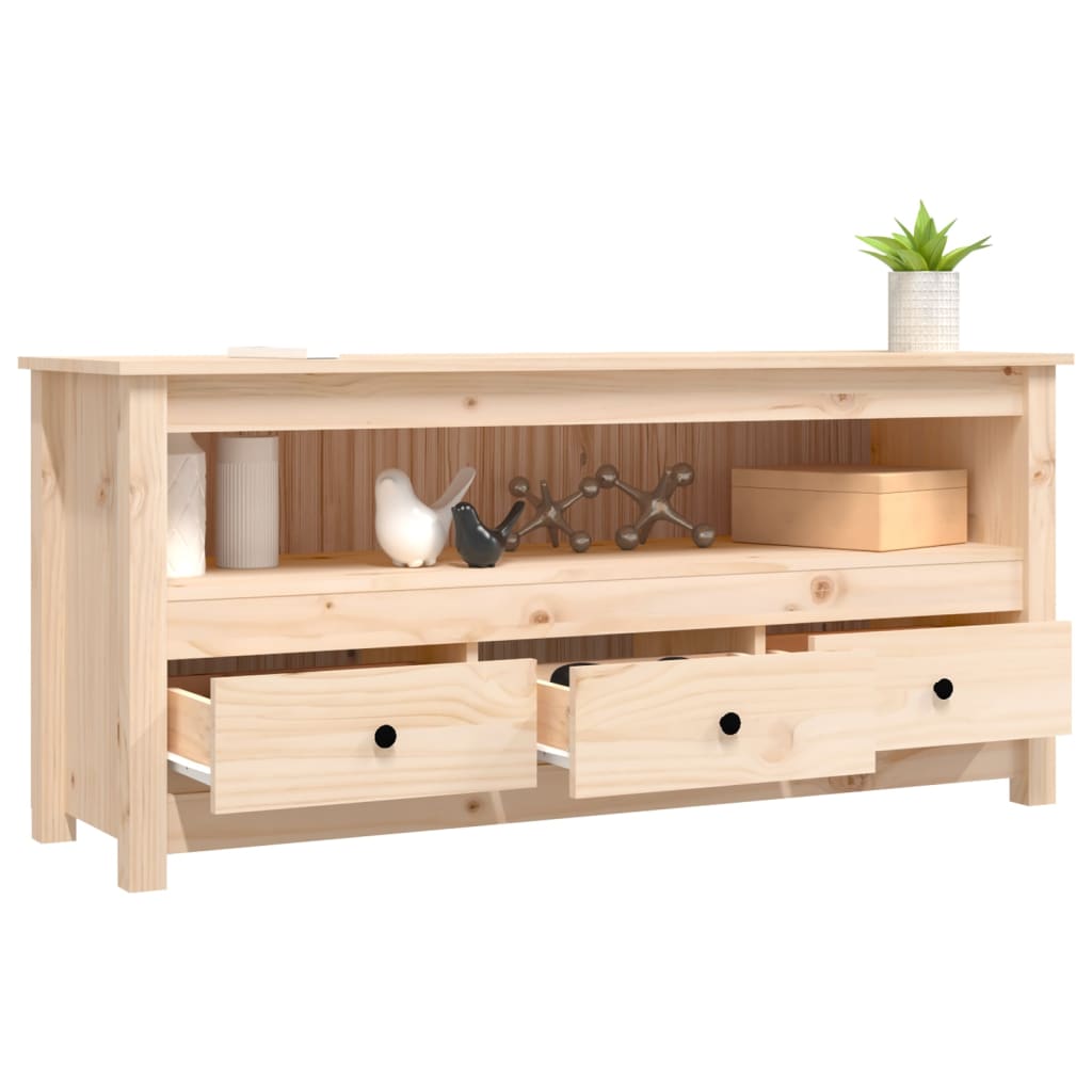 Tv-meubel 114x35x52 cm massief grenenhout is nu te koop bij PeponiXL, paradijselijk wonen!