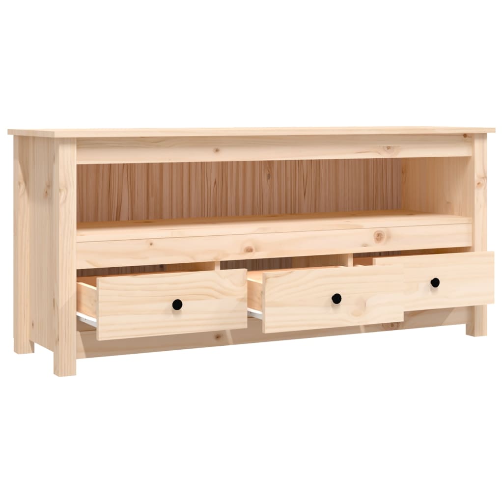 Tv-meubel 114x35x52 cm massief grenenhout is nu te koop bij PeponiXL, paradijselijk wonen!