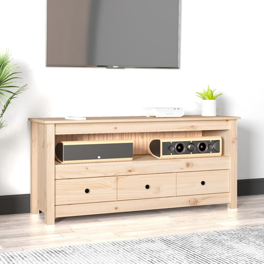 Tv-meubel 114x35x52 cm massief grenenhout is nu te koop bij PeponiXL, paradijselijk wonen!