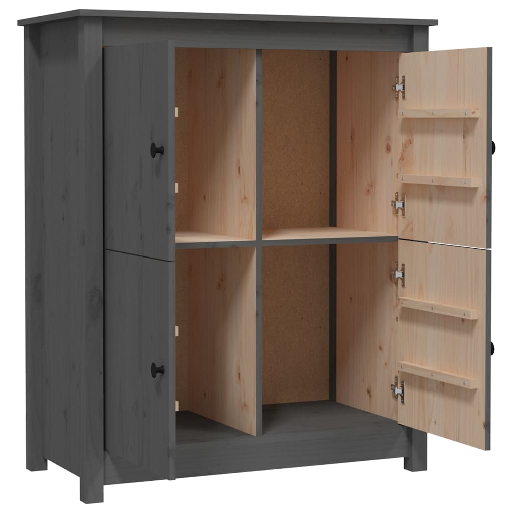 Dressoir 83x41,5x100 cm massief grenenhout grijs is nu te koop bij PeponiXL, paradijselijk wonen!