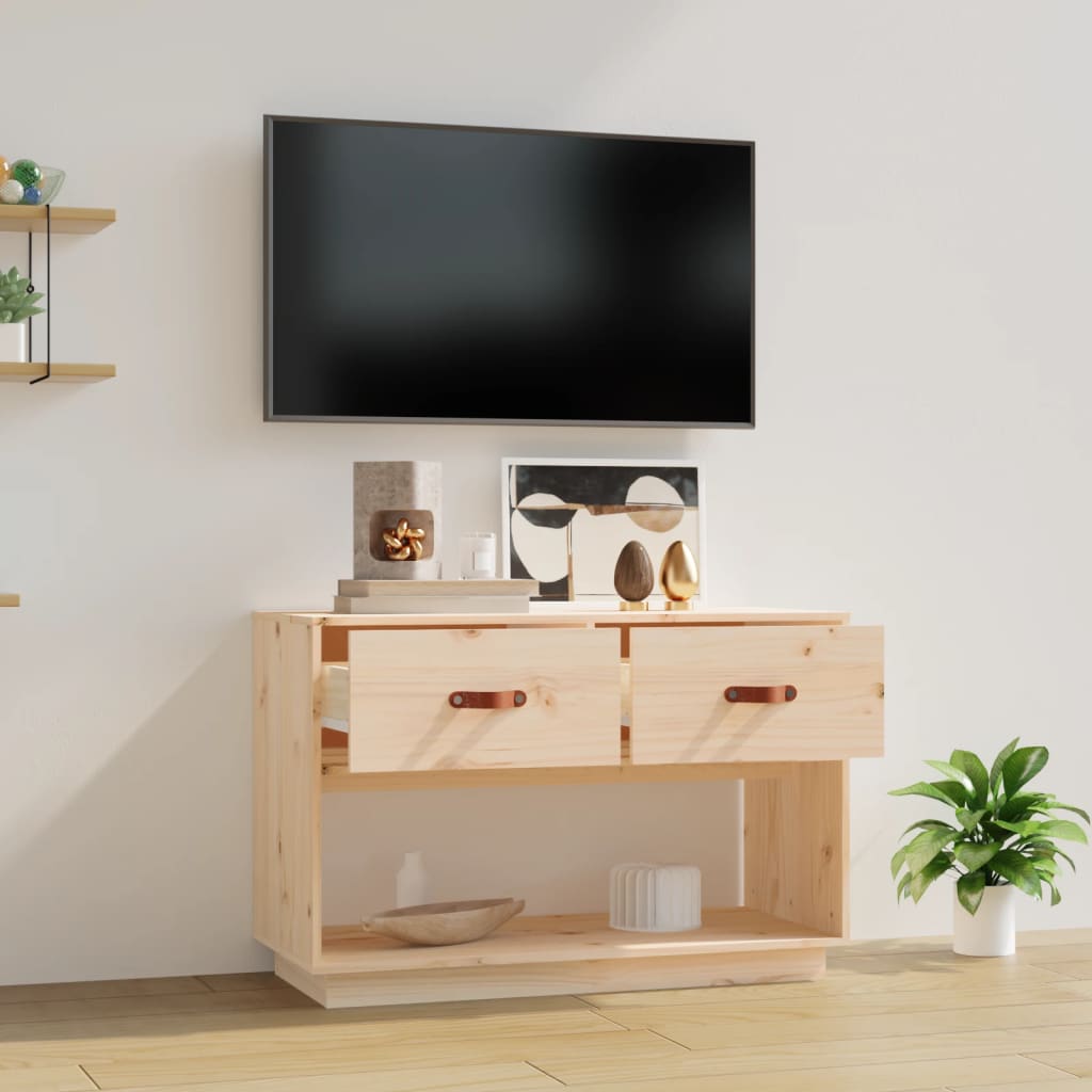 Tv-meubel 90x40x60 cm massief grenenhout is nu te koop bij PeponiXL, paradijselijk wonen!