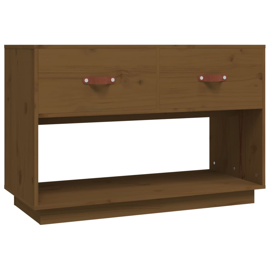 Tv-meubel 90x40x60 cm massief grenenhout honingbruin is nu te koop bij PeponiXL, paradijselijk wonen!
