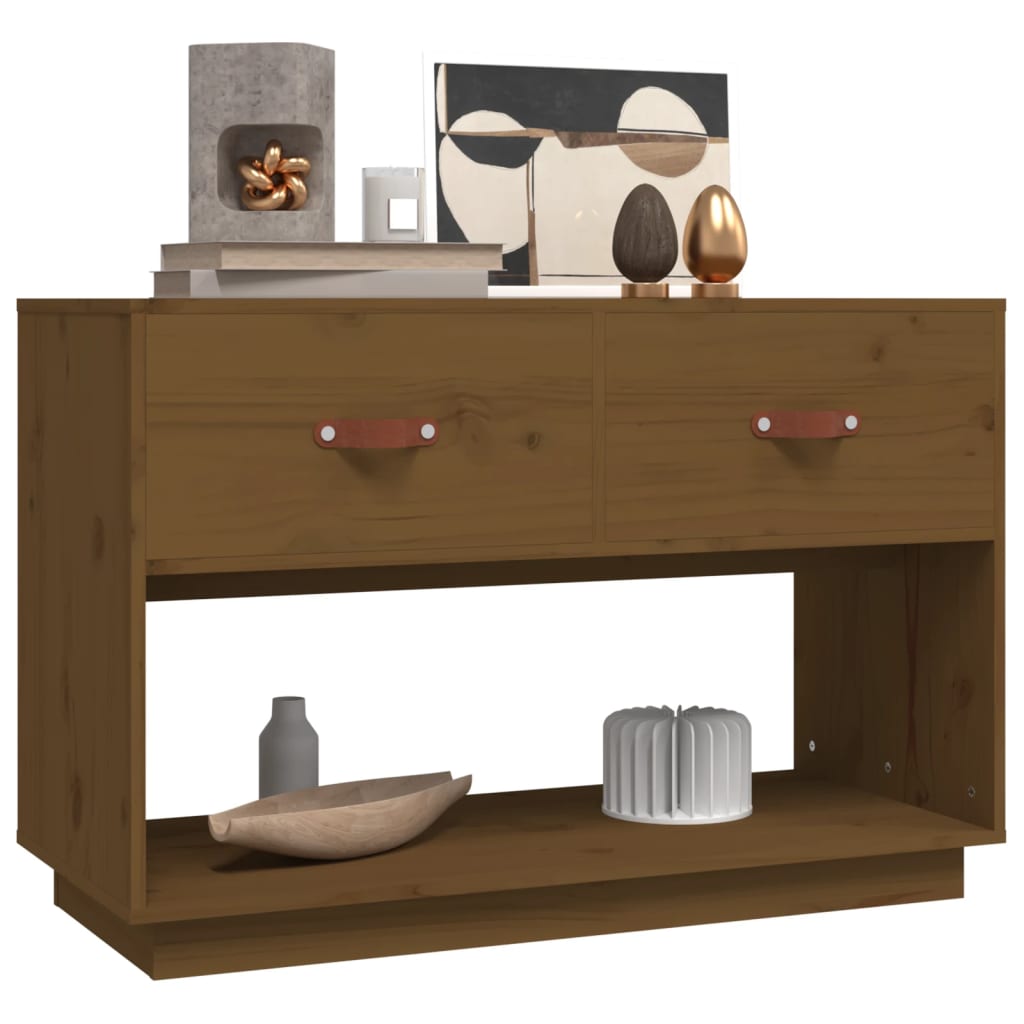 Tv-meubel 90x40x60 cm massief grenenhout honingbruin is nu te koop bij PeponiXL, paradijselijk wonen!