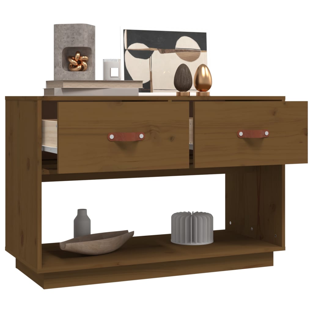 Tv-meubel 90x40x60 cm massief grenenhout honingbruin is nu te koop bij PeponiXL, paradijselijk wonen!