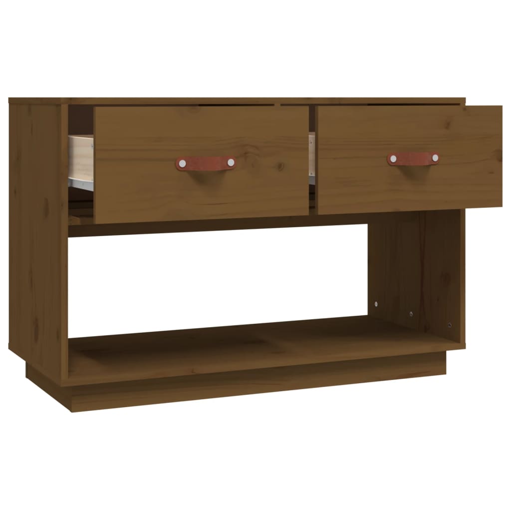 Tv-meubel 90x40x60 cm massief grenenhout honingbruin is nu te koop bij PeponiXL, paradijselijk wonen!