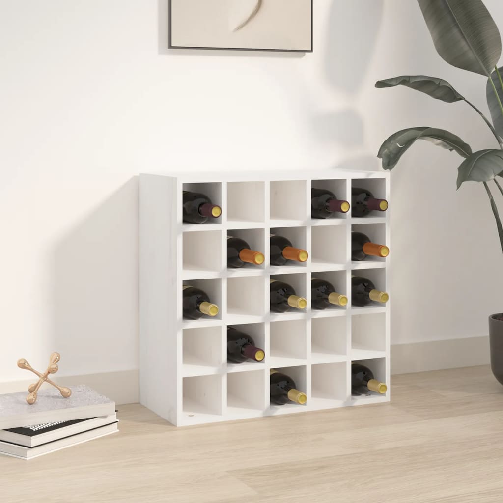 Wijnkast Wit 56x25x56 cm Massief grenenhout is nu te koop bij PeponiXL, paradijselijk wonen!