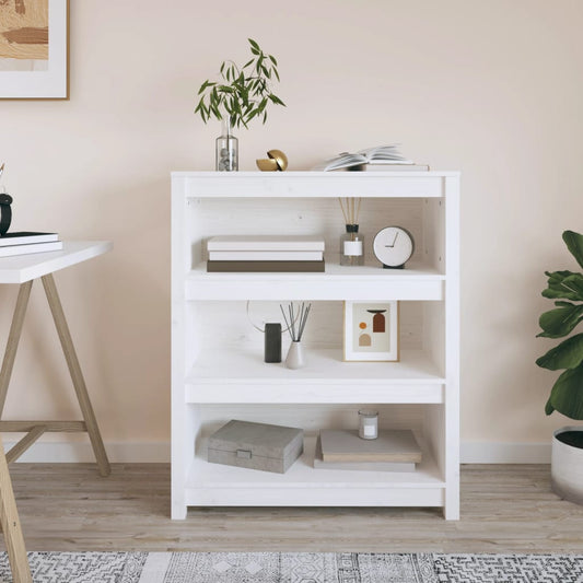 Boekenkast 80x35x97 cm massief grenenhout wit is nu te koop bij PeponiXL, paradijselijk wonen!