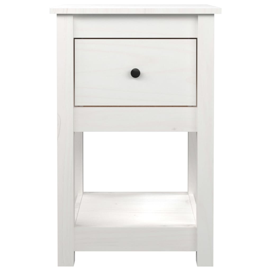 Nachtkastje 40x35x61,5 cm massief grenenhout wit is nu te koop bij PeponiXL, paradijselijk wonen!