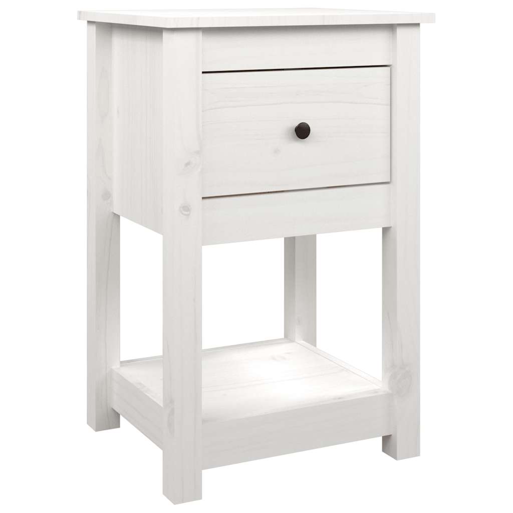 Nachtkastjes 2 st 40x35x61,5 cm massief grenenhout wit is nu te koop bij PeponiXL, paradijselijk wonen!