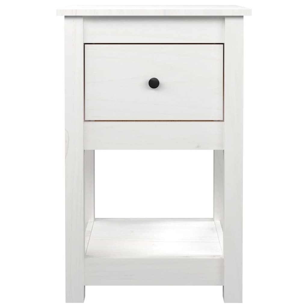 Nachtkastjes 2 st 40x35x61,5 cm massief grenenhout wit is nu te koop bij PeponiXL, paradijselijk wonen!