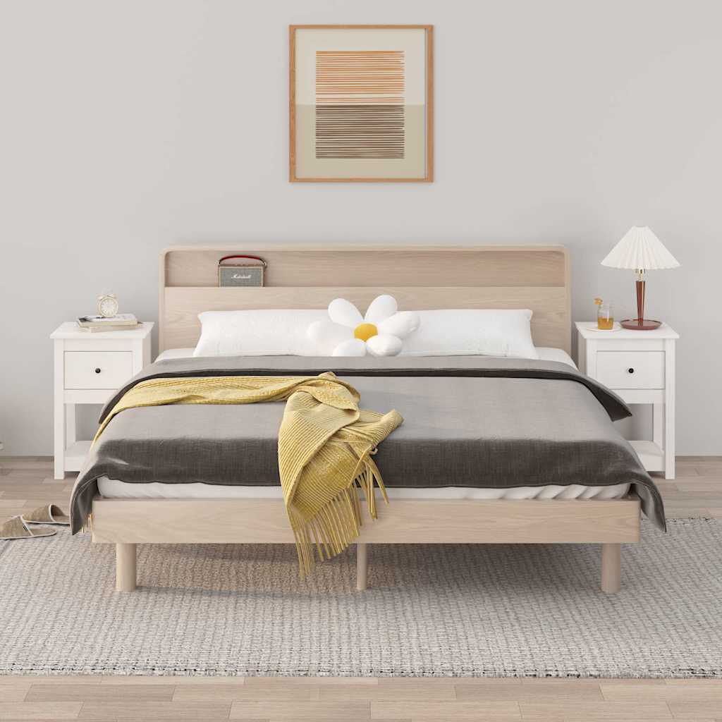 Nachtkastjes 2 st 40x35x61,5 cm massief grenenhout wit is nu te koop bij PeponiXL, paradijselijk wonen!