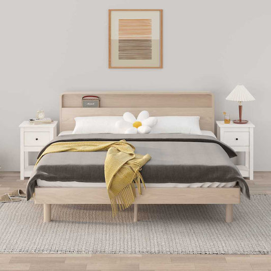 Nachtkastjes 2 st 40x35x61,5 cm massief grenenhout wit is nu te koop bij PeponiXL, paradijselijk wonen!