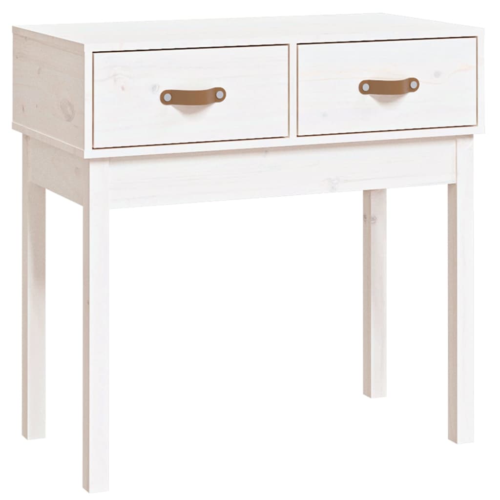 Wandtafel 76,5x40x75 cm massief grenenhout wit is nu te koop bij PeponiXL, paradijselijk wonen!