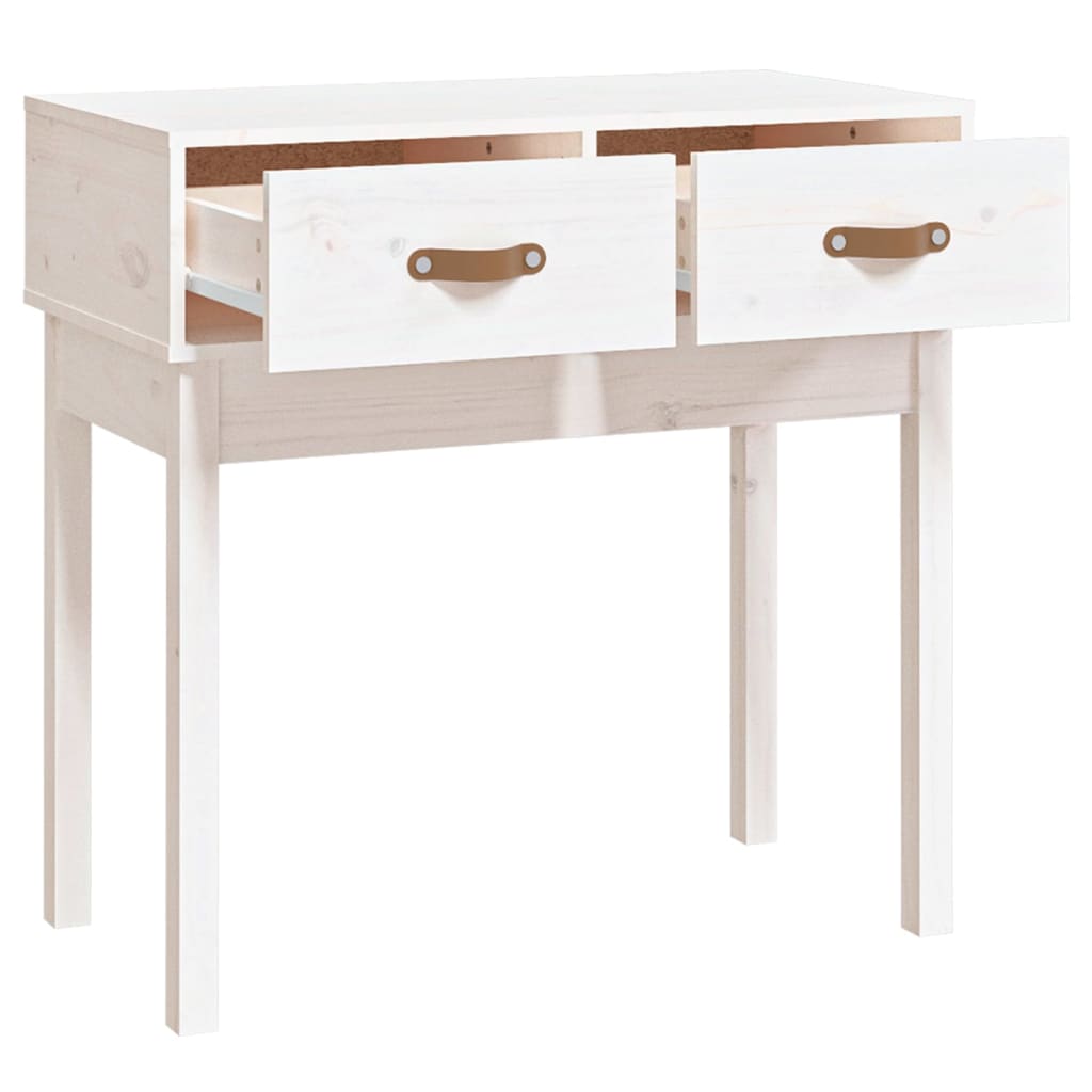 Wandtafel 76,5x40x75 cm massief grenenhout wit is nu te koop bij PeponiXL, paradijselijk wonen!