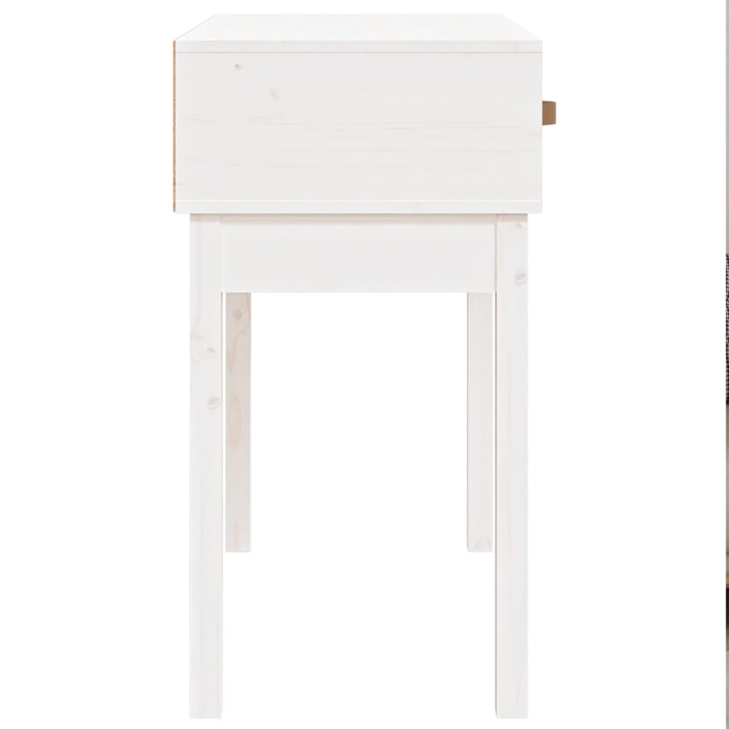Wandtafel 76,5x40x75 cm massief grenenhout wit is nu te koop bij PeponiXL, paradijselijk wonen!