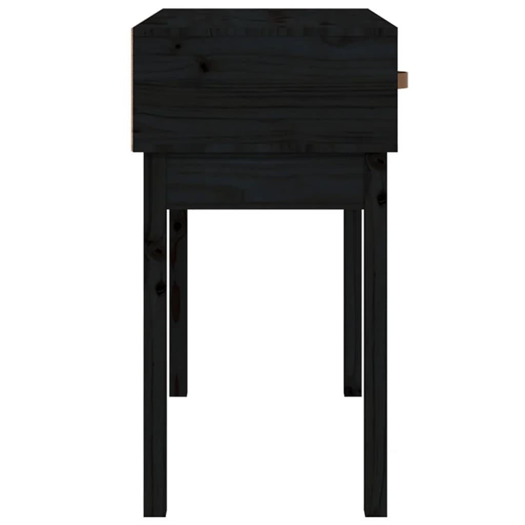 Wandtafel 76,5x40x75 cm massief grenenhout zwart is nu te koop bij PeponiXL, paradijselijk wonen!