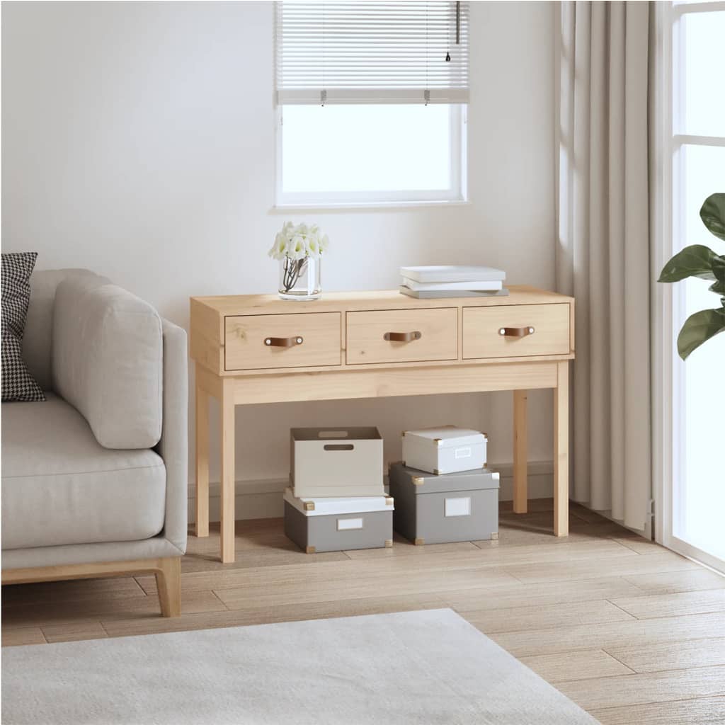 Wandtafel 114x40x75 cm massief grenenhout is nu te koop bij PeponiXL, paradijselijk wonen!