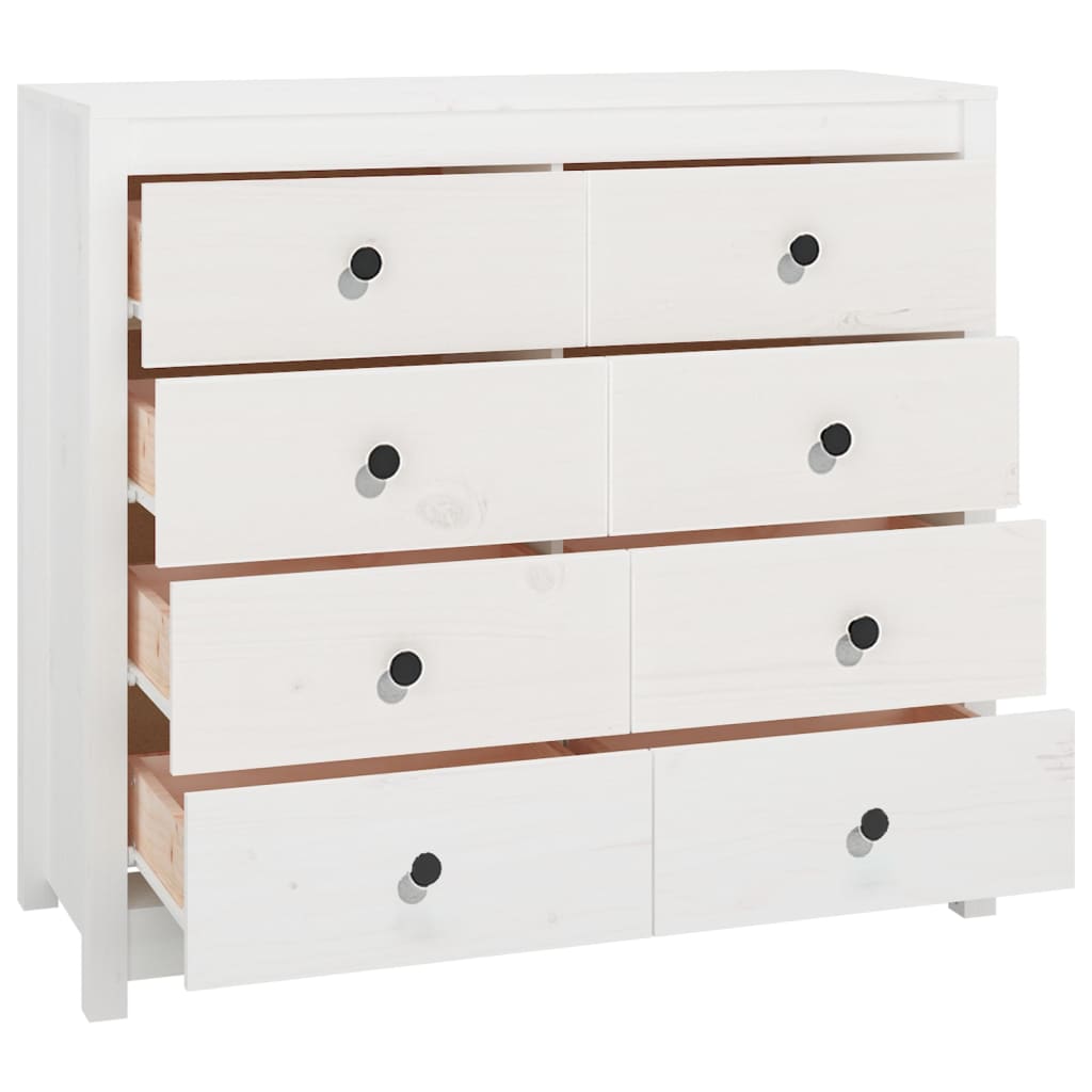 Dressoir 100x40x90 cm massief grenenhout wit is nu te koop bij PeponiXL, paradijselijk wonen!