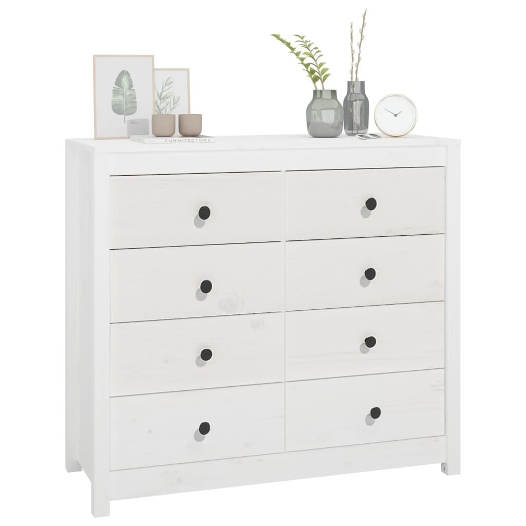 Dressoir 100x40x90 cm massief grenenhout wit is nu te koop bij PeponiXL, paradijselijk wonen!