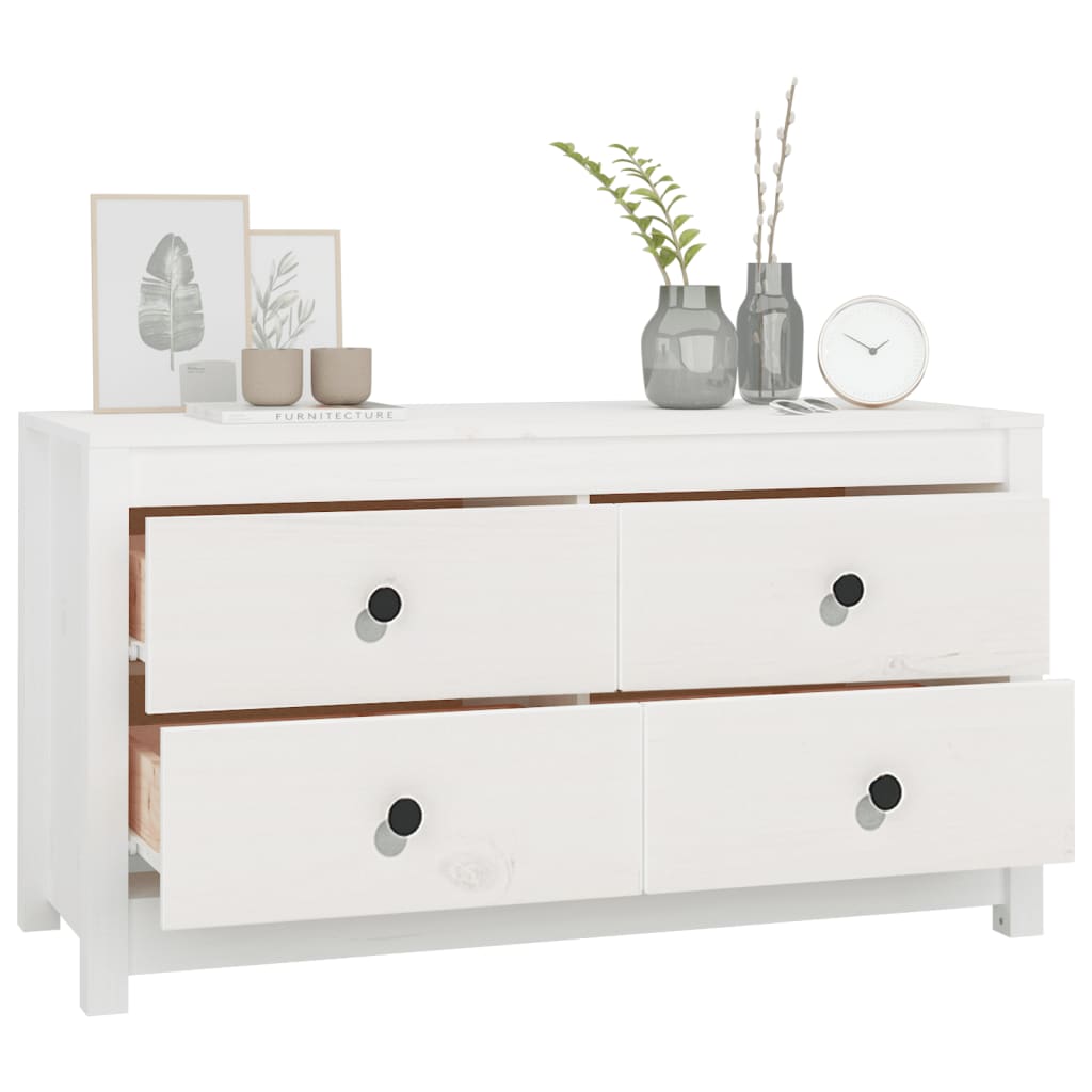 Dressoir 100x40x54 cm massief grenenhout wit is nu te koop bij PeponiXL, paradijselijk wonen!