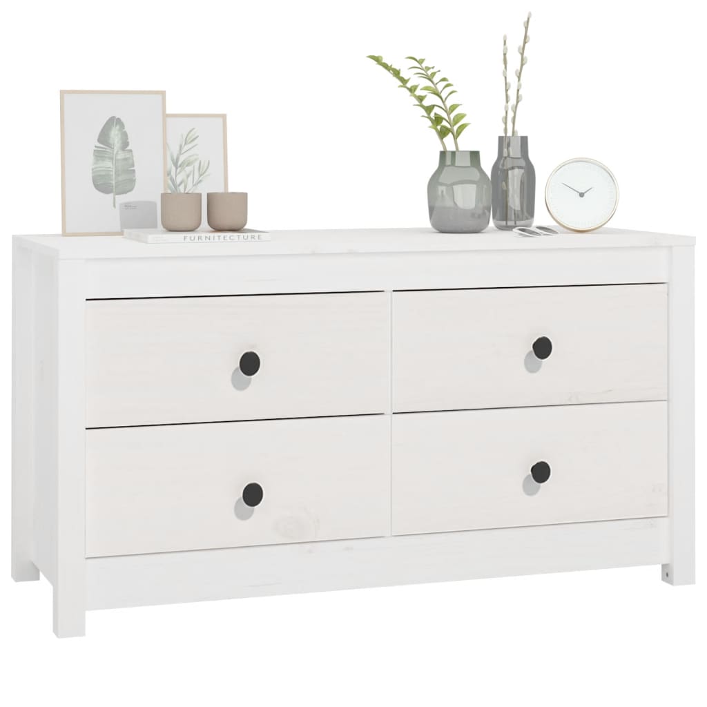 Dressoir 100x40x54 cm massief grenenhout wit is nu te koop bij PeponiXL, paradijselijk wonen!