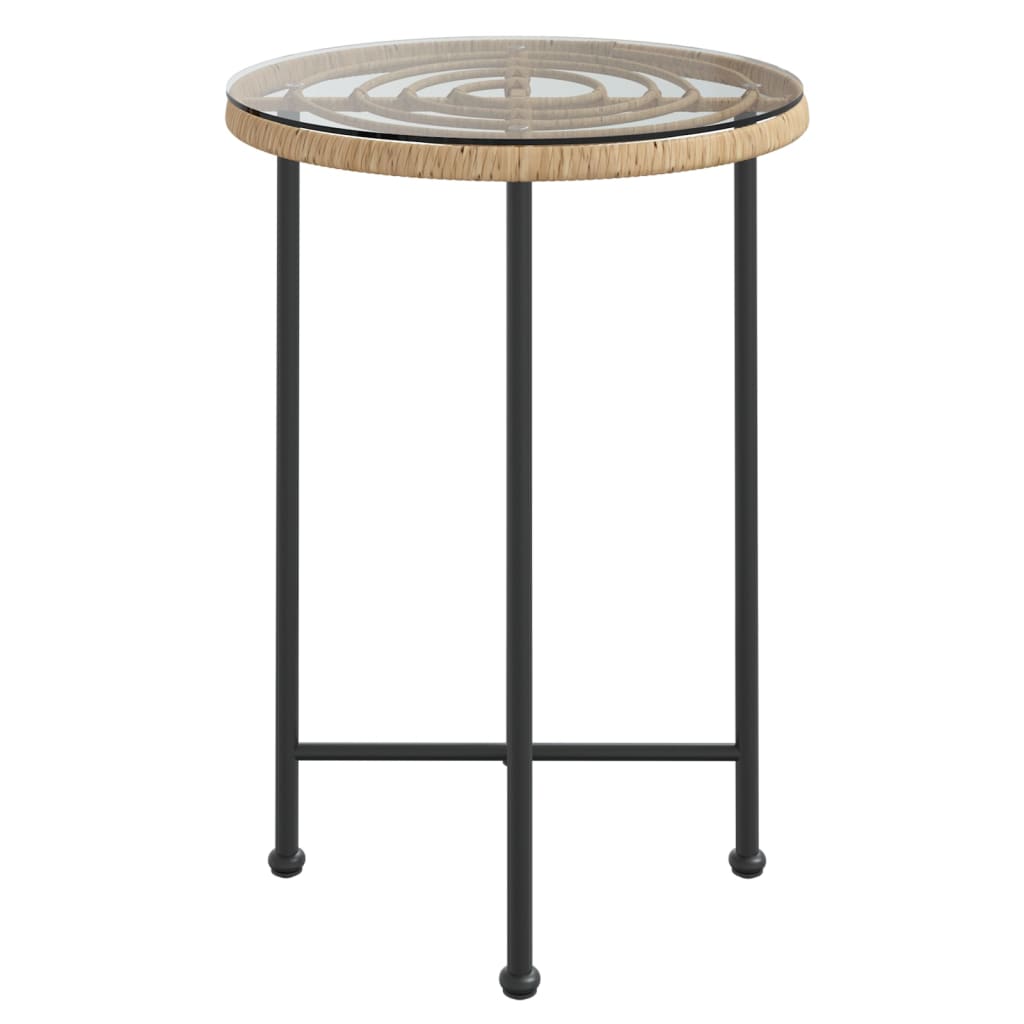Eettafel Ø55 cm gehard glas en staal is nu te koop bij PeponiXL, paradijselijk wonen!