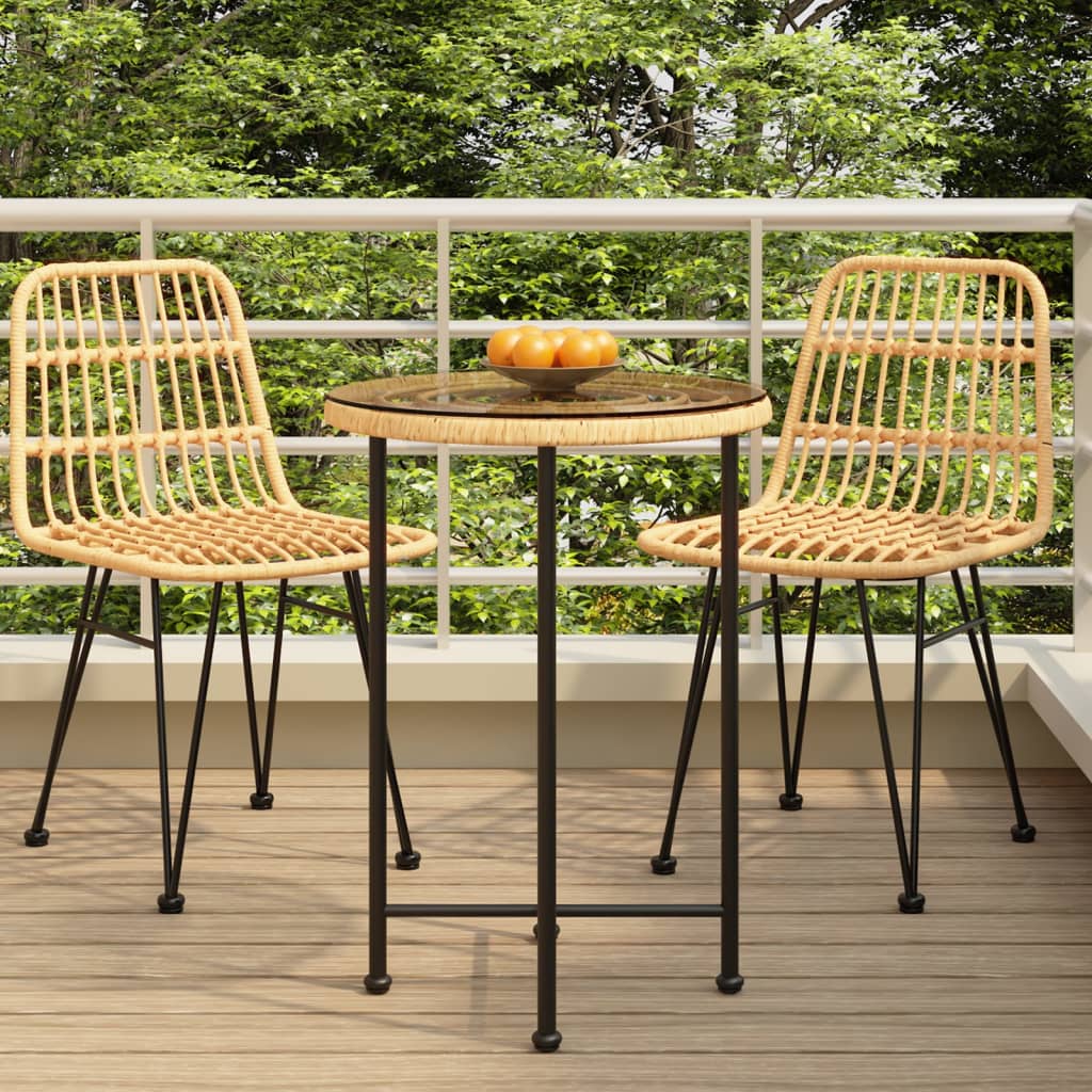 Eettafel Ø55 cm gehard glas en staal is nu te koop bij PeponiXL, paradijselijk wonen!