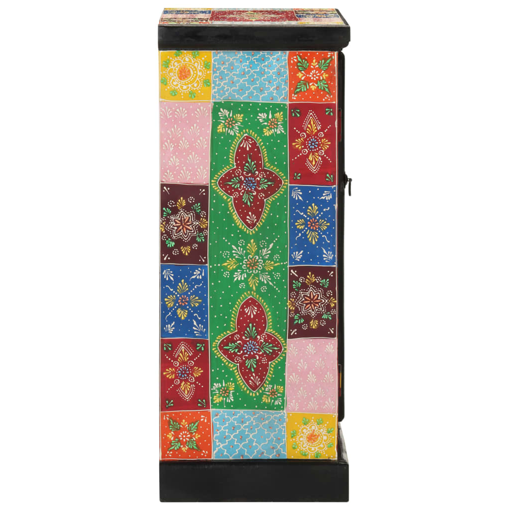 Kast handgeschilderd met deuren 53x30x75 cm massief mangohout is nu te koop bij PeponiXL, paradijselijk wonen!