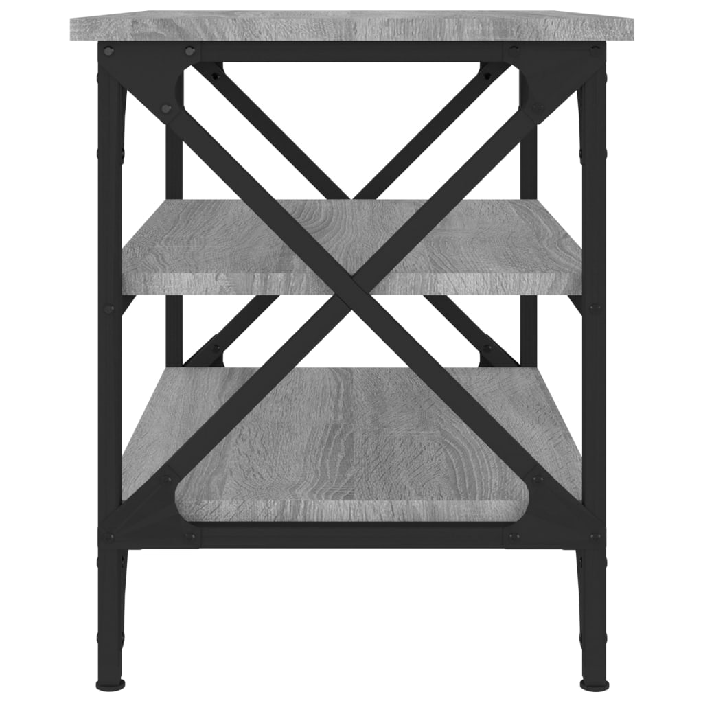 Bijzettafel 55x38x45 cm bewerkt hout grijs sonoma eikenkleurig is nu te koop bij PeponiXL, paradijselijk wonen!