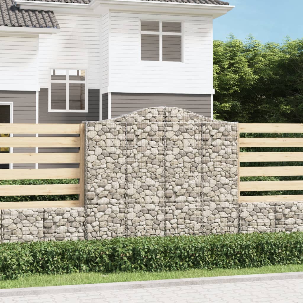 Schanskorven 6 st gewelfd 200x30x180/200 cm ijzer is nu te koop bij PeponiXL, paradijselijk wonen!